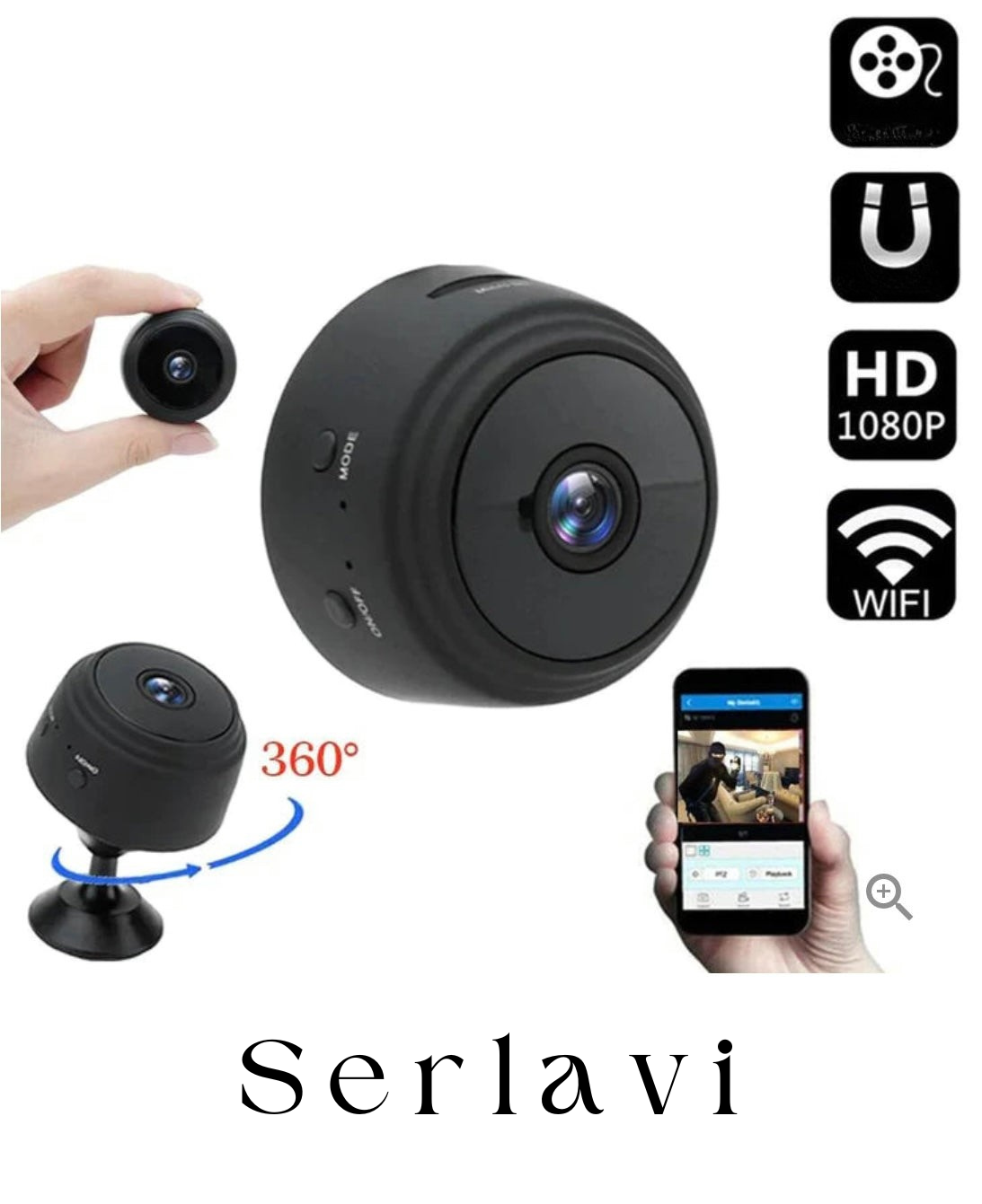 EspíaCam Compact  Mini cámara vigilancia HD